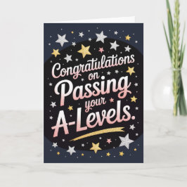 Cartão A Level Exam radiant star Congratulation cards