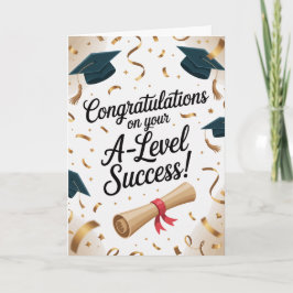 Cartão A-Level success Congratulations Cards Graduation 