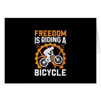 Cartão A Liberdade De Bicicleta É Uma Bicicleta