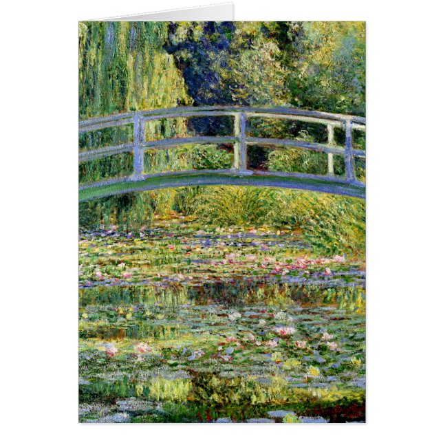 Cartão A Lily-Água Pond de Monet Fine Art (Frente)