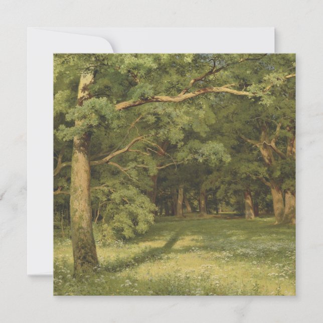 Cartão A Limpeza Florestal (Cena de Paisagem Florestal) (Frente)