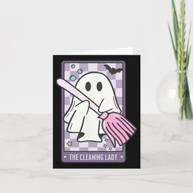 Cartão A Limpeza Lady Tarot Card Halloween (Frente)