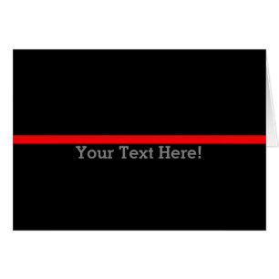 Cartão A Linha Vermelha Simbólica Magra Personaliza Isso