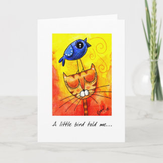 Cartão A little bird told me - Greeting Card 2