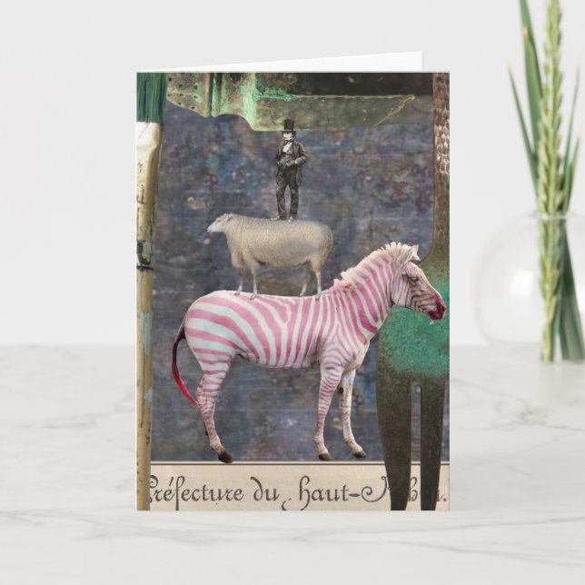 Cartão A Little Bit Twisted, Digital Collage, Birthday (Frente)