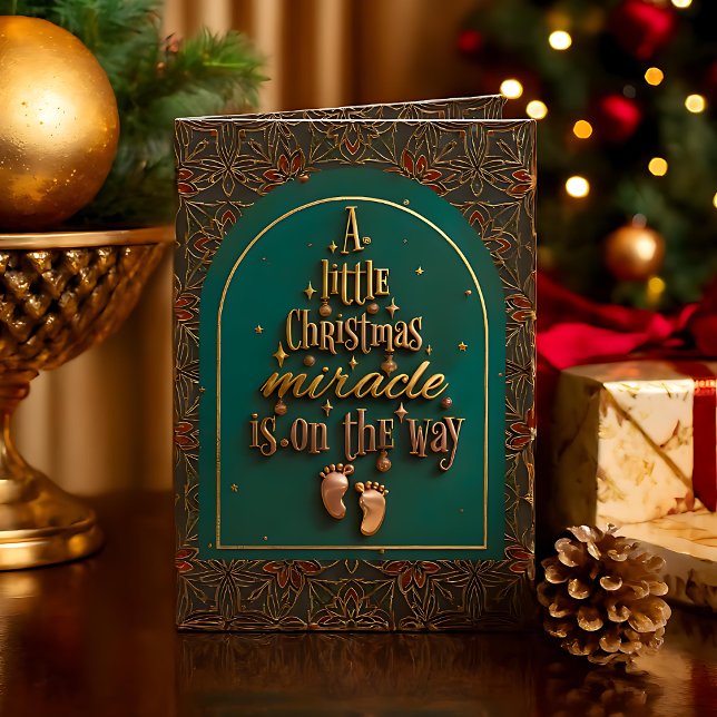 Cartão A Little Christmas Miracle Is on the Way Card (Criador carregado)