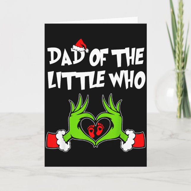 Cartão A Little Who Is Due Christmas Pregnancy Announceme (Frente)