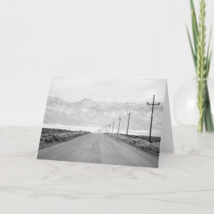 Cartão A Lone Road and Power Lines San Juan Mountains