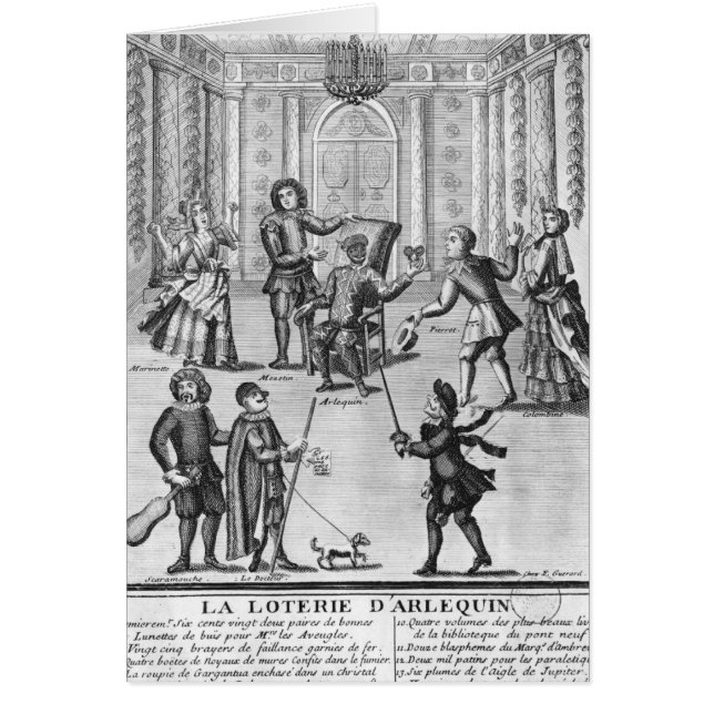 Cartão A lotaria do Harlequin (Frente)