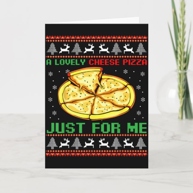 Cartão A Lovely Cheese Zza Just For Me Christmas Tree  (Frente)