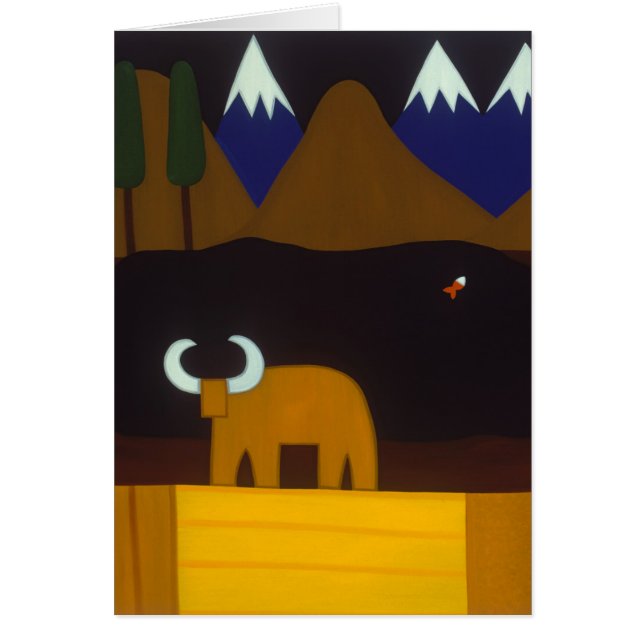 Cartão A lua e a Bull nas montanhas peruanas (Frente)