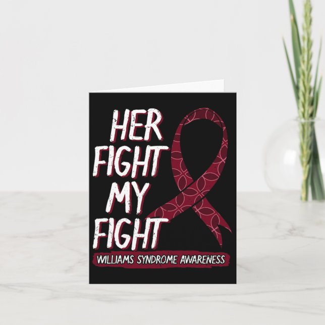 Cartão A Luta Dela É Minha Luta Ws Síndrome de Williams–B (Frente)