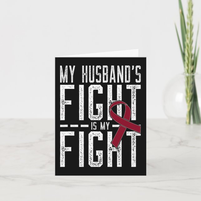 Cartão A Luta do Meu Marido é a Anemia das Células Falcif (Frente)
