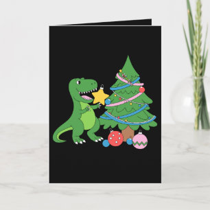 Cartão A Luta É Real Dinossauro Árvore De Natal Estrela N