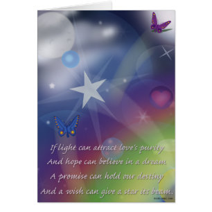 Cartão A luz atrai a pureza do amor