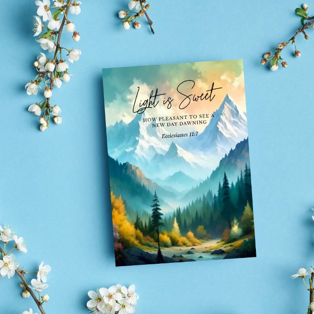 Cartão A luz é doce Eclesiastes 11:7 (Criador carregado)