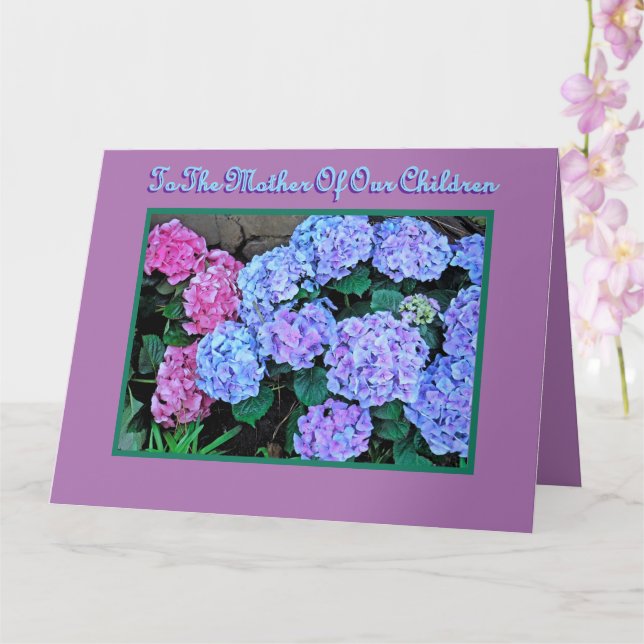 CARTÃO À MÃE DOS NOSSOS FILHOS/DIA DE AS MÃES FELIZ (Orquídea)