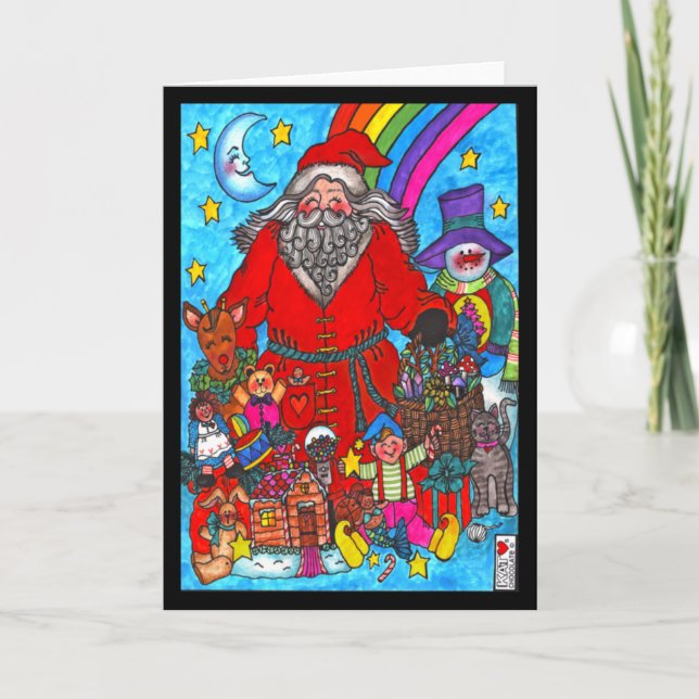 Cartão A Magia da Placa de Papais noeis (Frente)