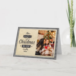 Cartão A magia do Natal nunca acaba personalizada