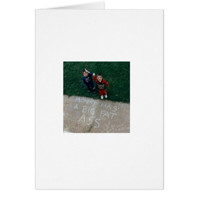 Cartão A mamã tem uma gordura grande… (Frente)