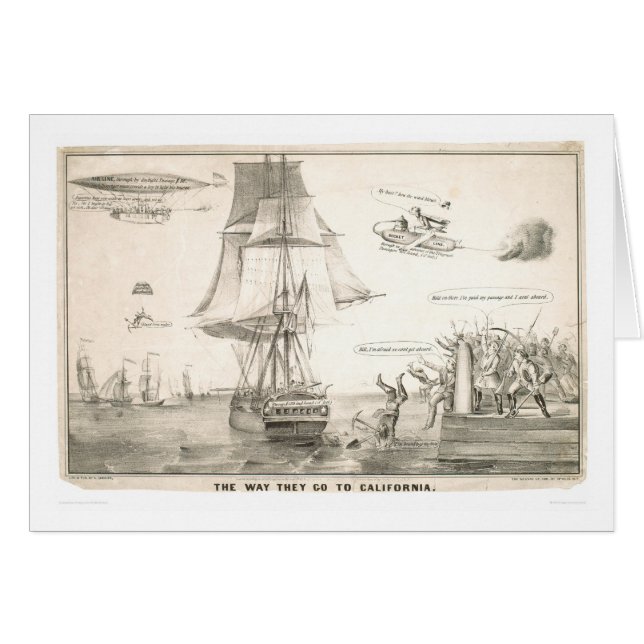 Cartão A maneira vão a Califórnia (0478A) (Frente Horizontal)