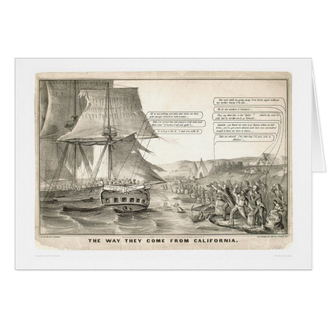 Cartão A maneira vêm a Califórnia (0476A) (Frente Horizontal)