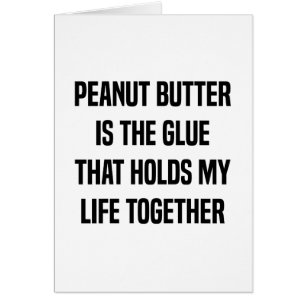 Cartão A manteiga de amendoim é a colagem que guardara