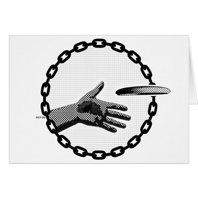 Cartão A Mão Que Põe (Frente Horizontal)