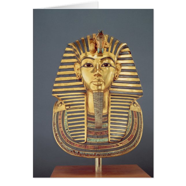 Cartão A máscara funerária de Tutankhamun (Frente)