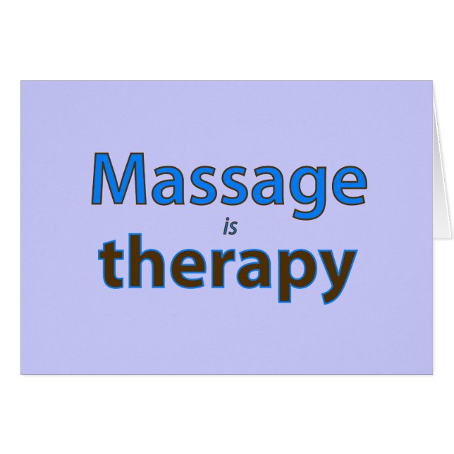 Cartão A massagem é terapia (Frente Horizontal)