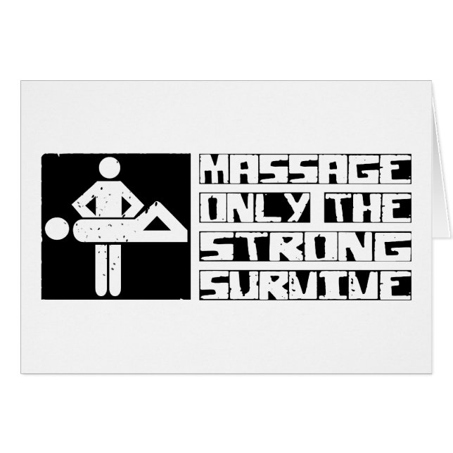 Cartão A massagem sobrevive (Frente Horizontal)