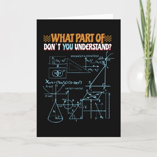 Cartão A Matemática Não É Apenas Para Estudantes (Frente)