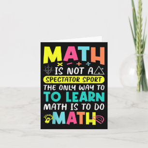 Cartão A Matemática Não É Um Espetáculo Que Estiva De Vol