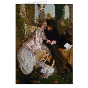 Cartão A medida para a aliança de casamento, 1855