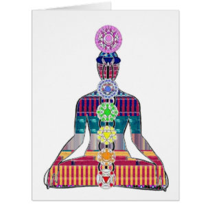 Cartão A meditação da ioga de NVN723 Chakra domina o