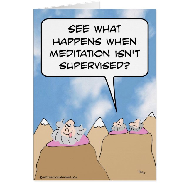 Cartão a meditação dos gurus não é supervisionada (Frente)