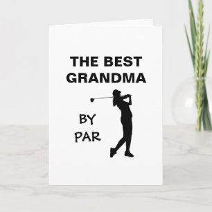 Cartão A Melhor Avó De Par Golf Nana Golfer Pun Gram