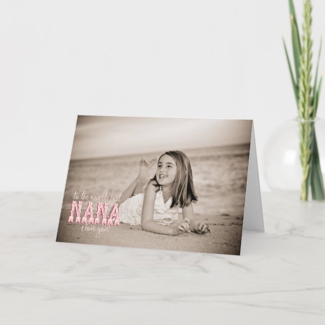 Cartão A melhor avó do mundo, eu te amo! (Frente)