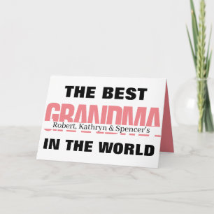 Cartão A Melhor Avó Do Mundo Personalizada