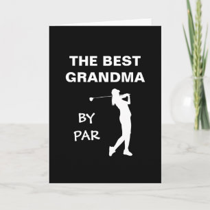 Cartão A Melhor Avó Por Par de Golfe Nana Gram Golfer Tro