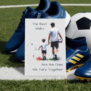 Cartão A melhor caminhada juntos Dia de os pais feliz