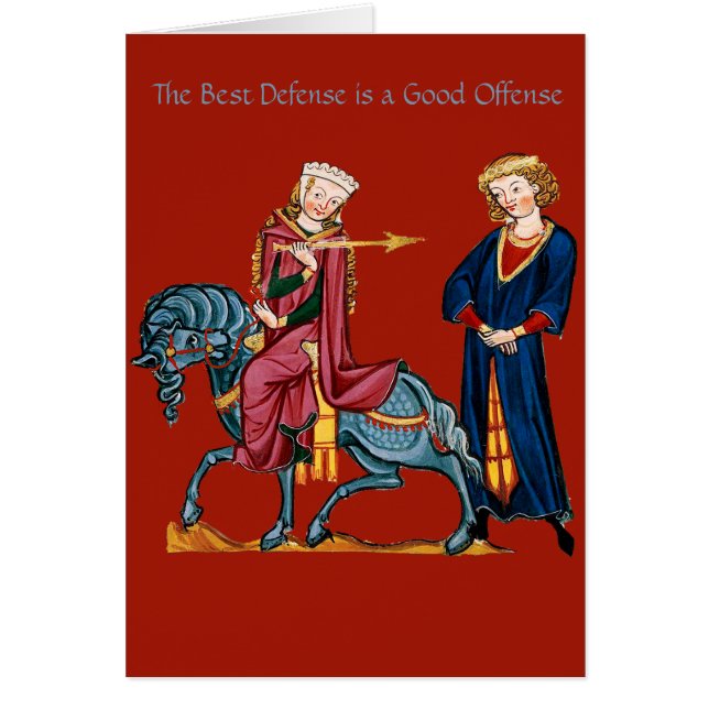 Cartão A melhor defesa é uma boa ofensa (Frente)