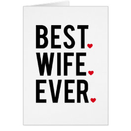 Cartão A melhor esposa nunca