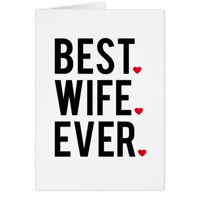 Cartão A melhor esposa nunca (Frente)