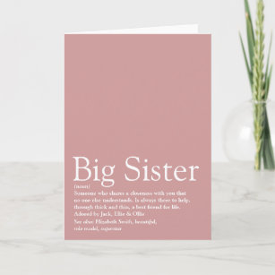 Cartão A Melhor Irmã De Sempre, A Definição Da Irmã Maior