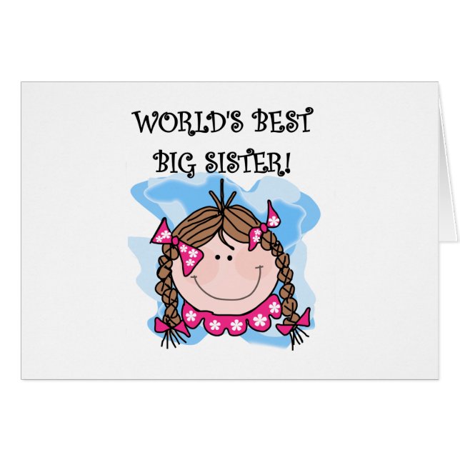 Cartão A melhor irmã mais velha do mundo triguenho (Frente Horizontal)