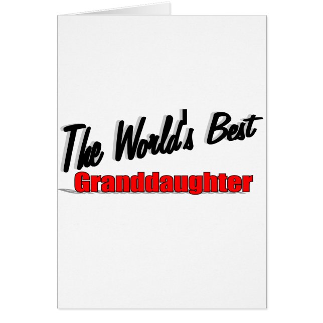 Cartão A melhor neta do mundo (Frente)