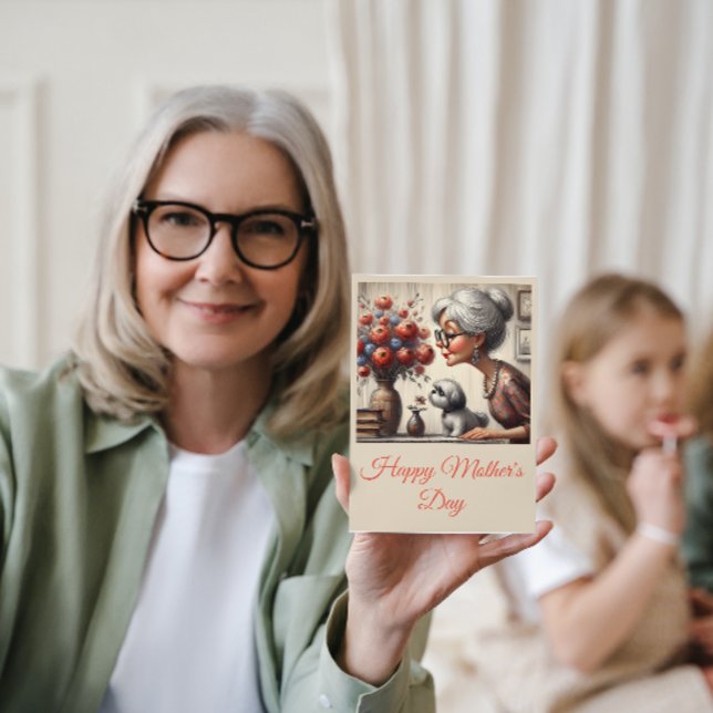 Cartão A melhor vovó de nana buquê Elegante (Criador carregado)