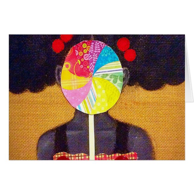 Cartão A menina americana (Frente Horizontal)