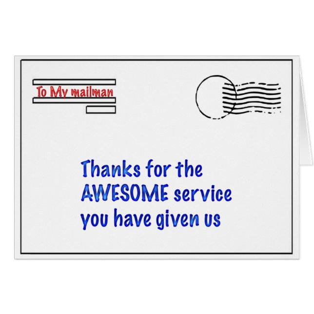 Cartão a meu carteiro (Frente Horizontal)